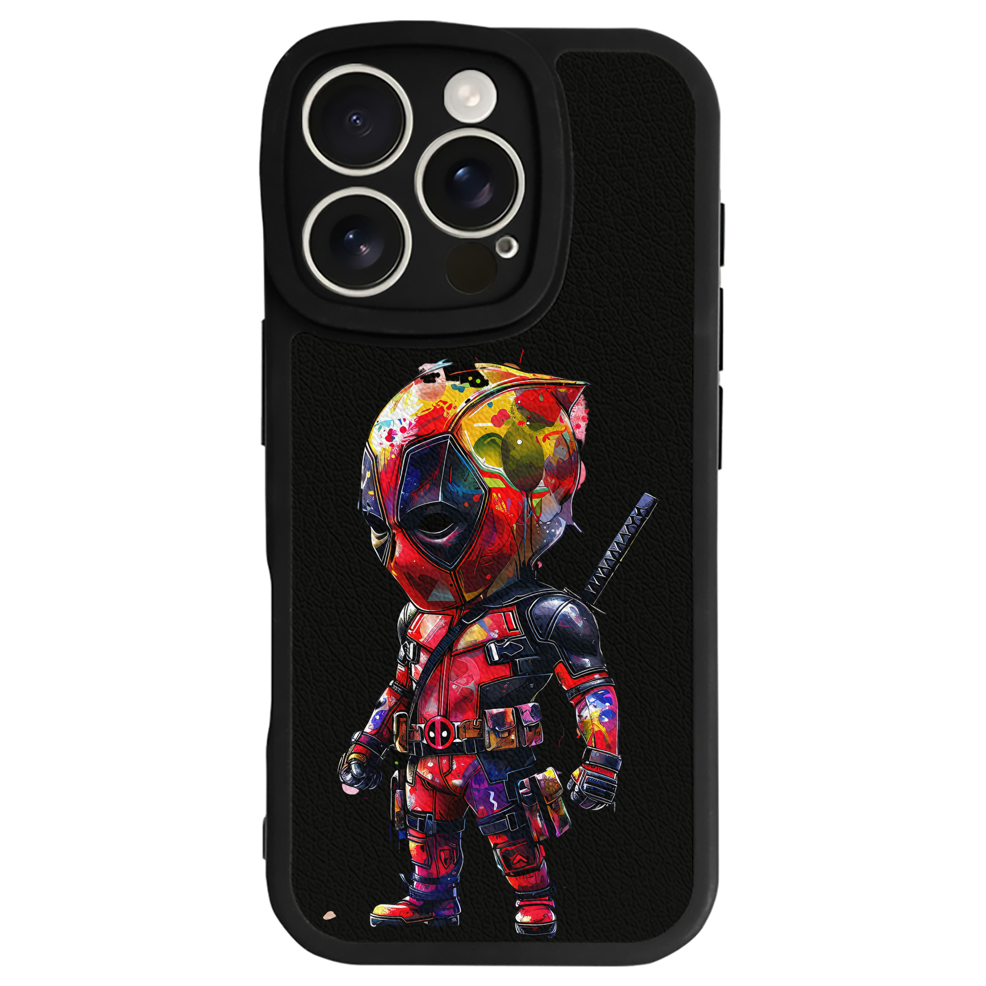 （画像用） Deadpool デッドプール 【iPhone 16シリーズ対応】シリコンスマホケース（レザー調） 材質：シリコン